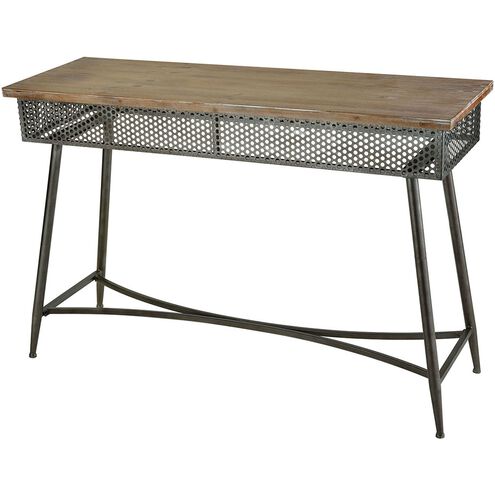 Perf 47 X 16 inch Dark Pewter with Natural Console Table