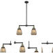 Franklin Restoration Chatham 2 Light 21 inch Black Antique Brass Chandelier Ceiling Light in Mercury Glass, Franklin Restoration