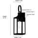Halston 1 Light 16.75 inch Powder Coated Black Outdoor Wall Sconce