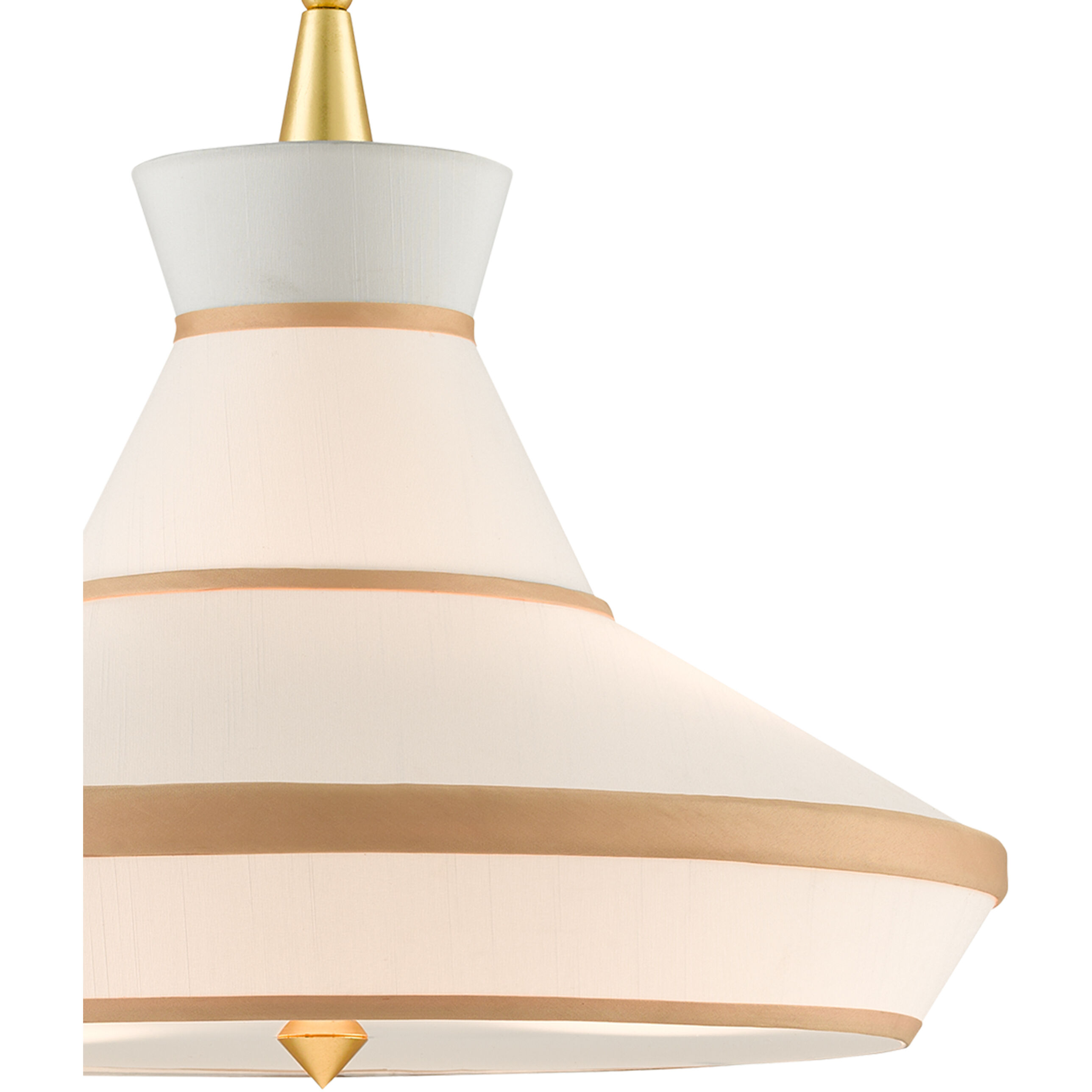 Perth 2 Light 22 inch Gold Leaf/White Pendant Ceiling Light
