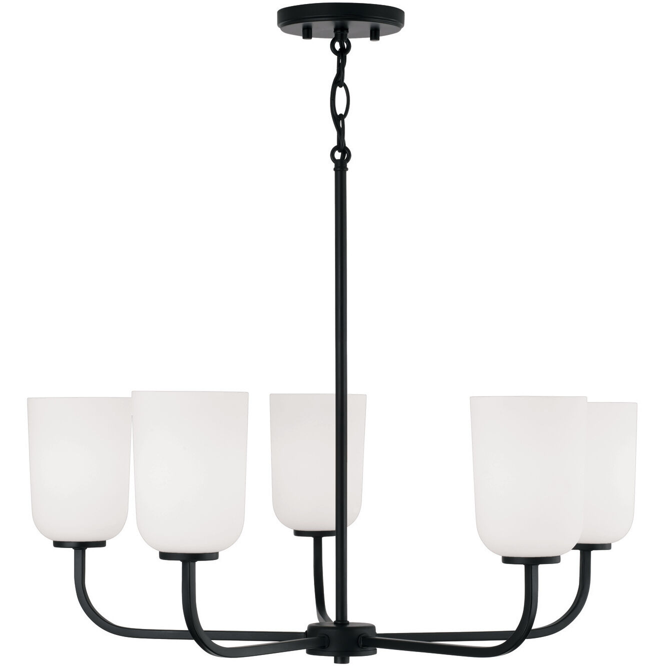 Lawson 5 Light 26 inch Matte Black Chandelier Ceiling Light