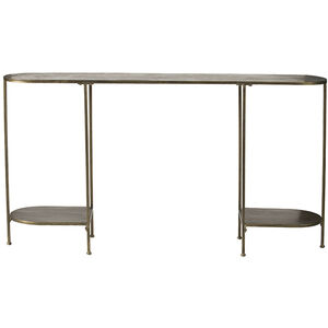 Oval 57.1 X 11.8 inch Antique Gold Console Table