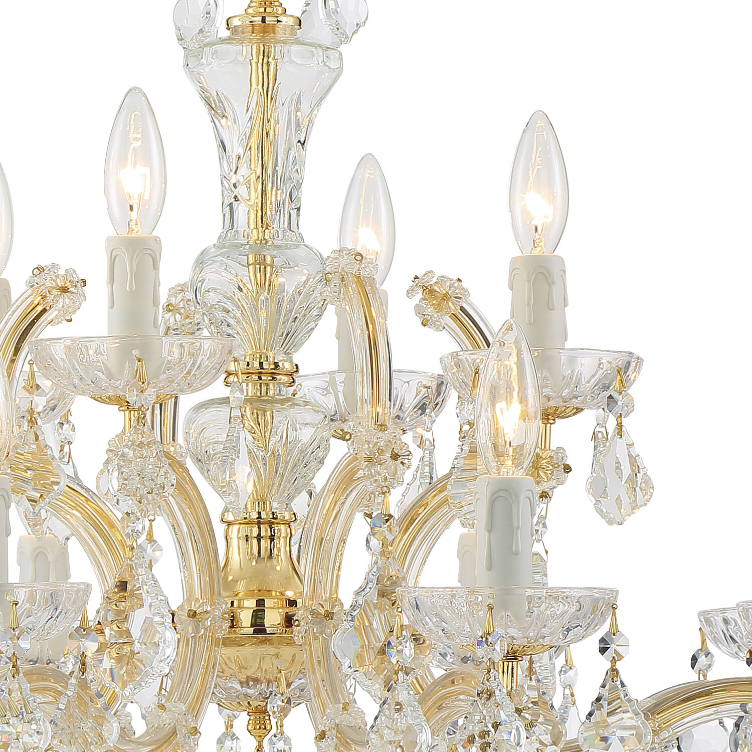 Maria Theresa 12 Light 29 inch Gold Chandelier Ceiling Light in Clear Hand Cut