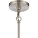 White Burlap 1 Light 10 inch White with Blue and Satin Nickel Pendant Ceiling Light