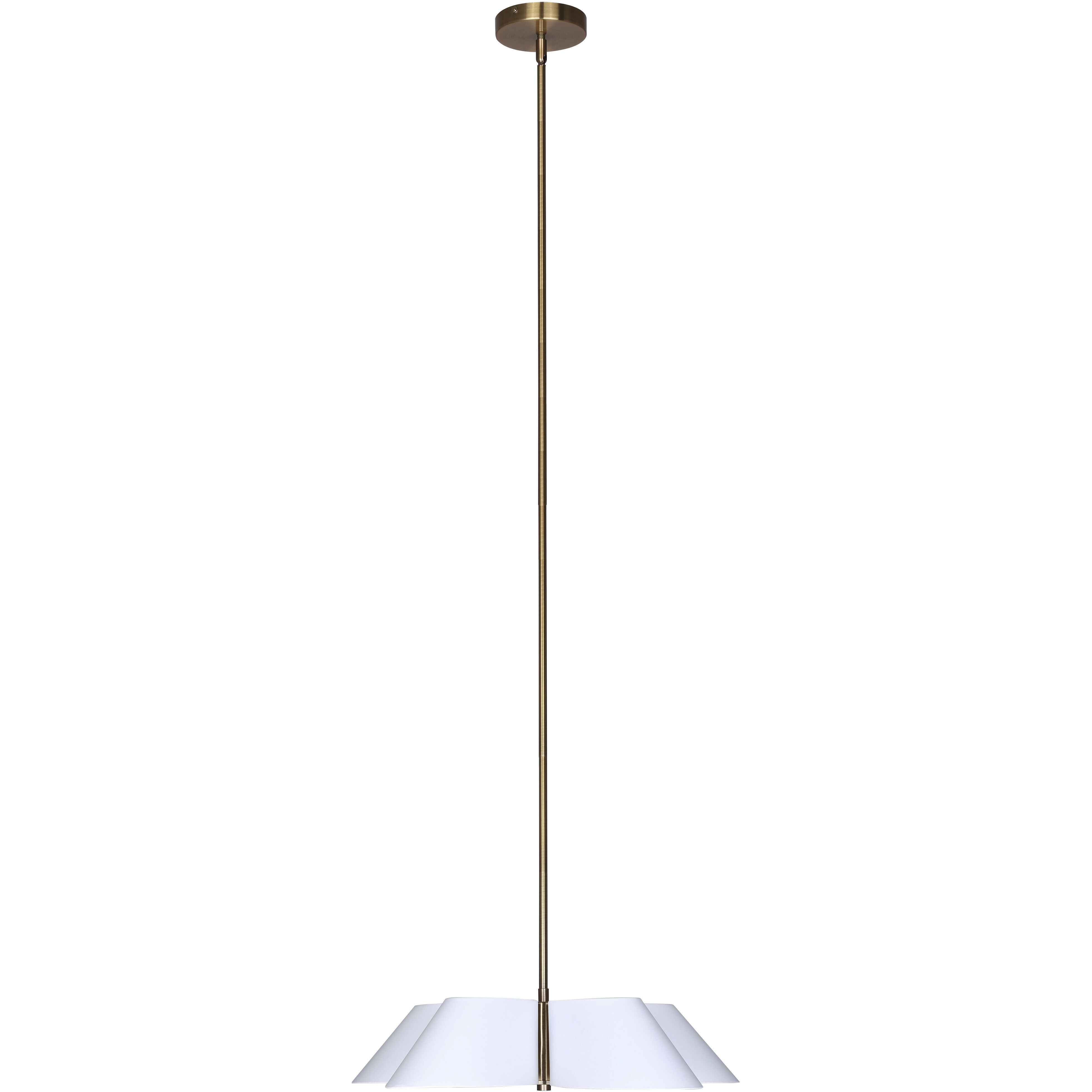 Daxton 5 Light 21.5 inch Matte White and Gold Chandelier Ceiling Light