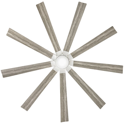 Turbine 80 inch Chalk White with Weathered Wood Blades Fan