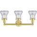 Bellmont 3 Light 24.5 inch Satin Gold Bath Vanity Light Wall Light in Clear