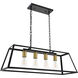 Resolute 4 Light 32 inch Brass and Black Pendant Ceiling Light