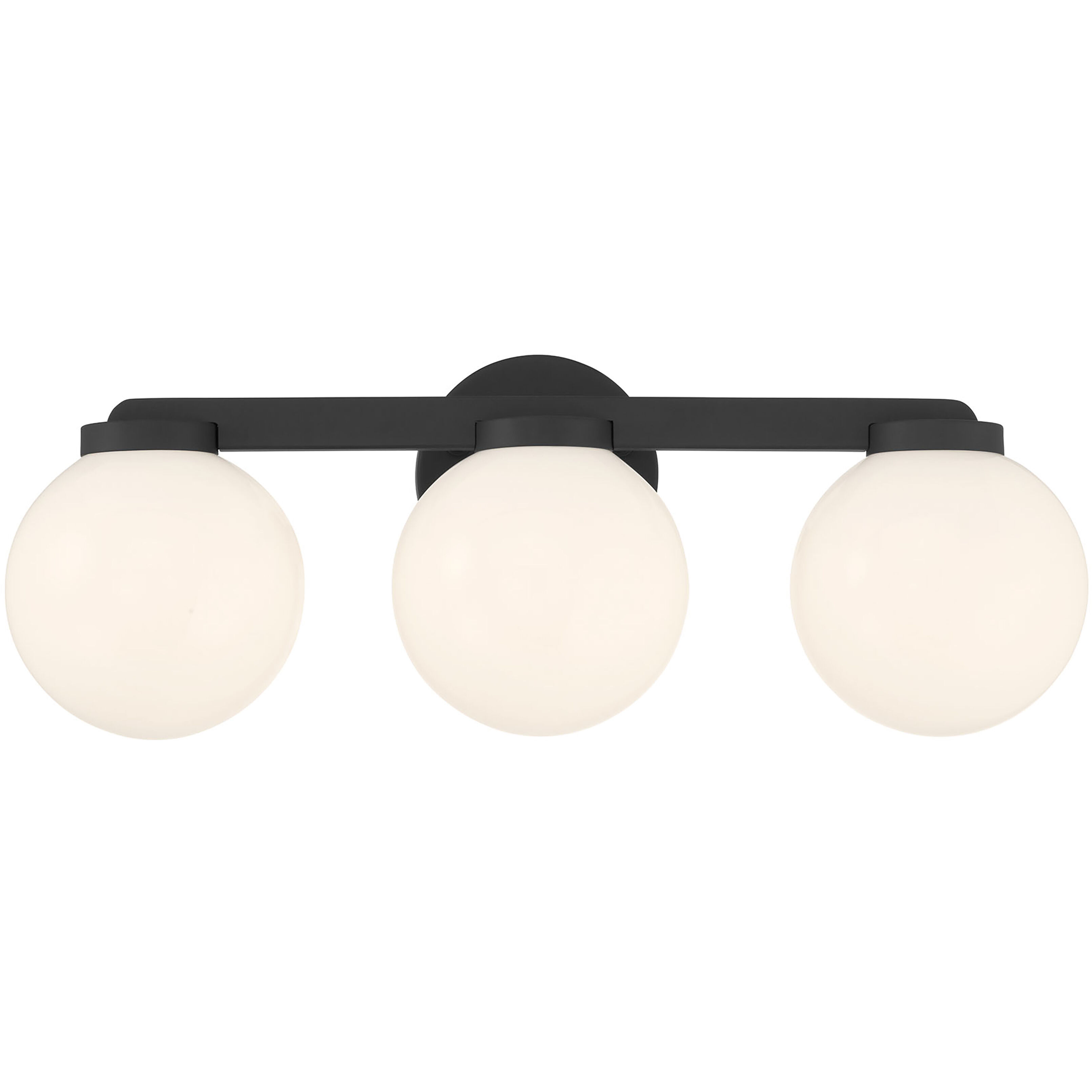 Ardeva 3 Light 22 inch Matte Black Bathroom Vanity Light Wall Light