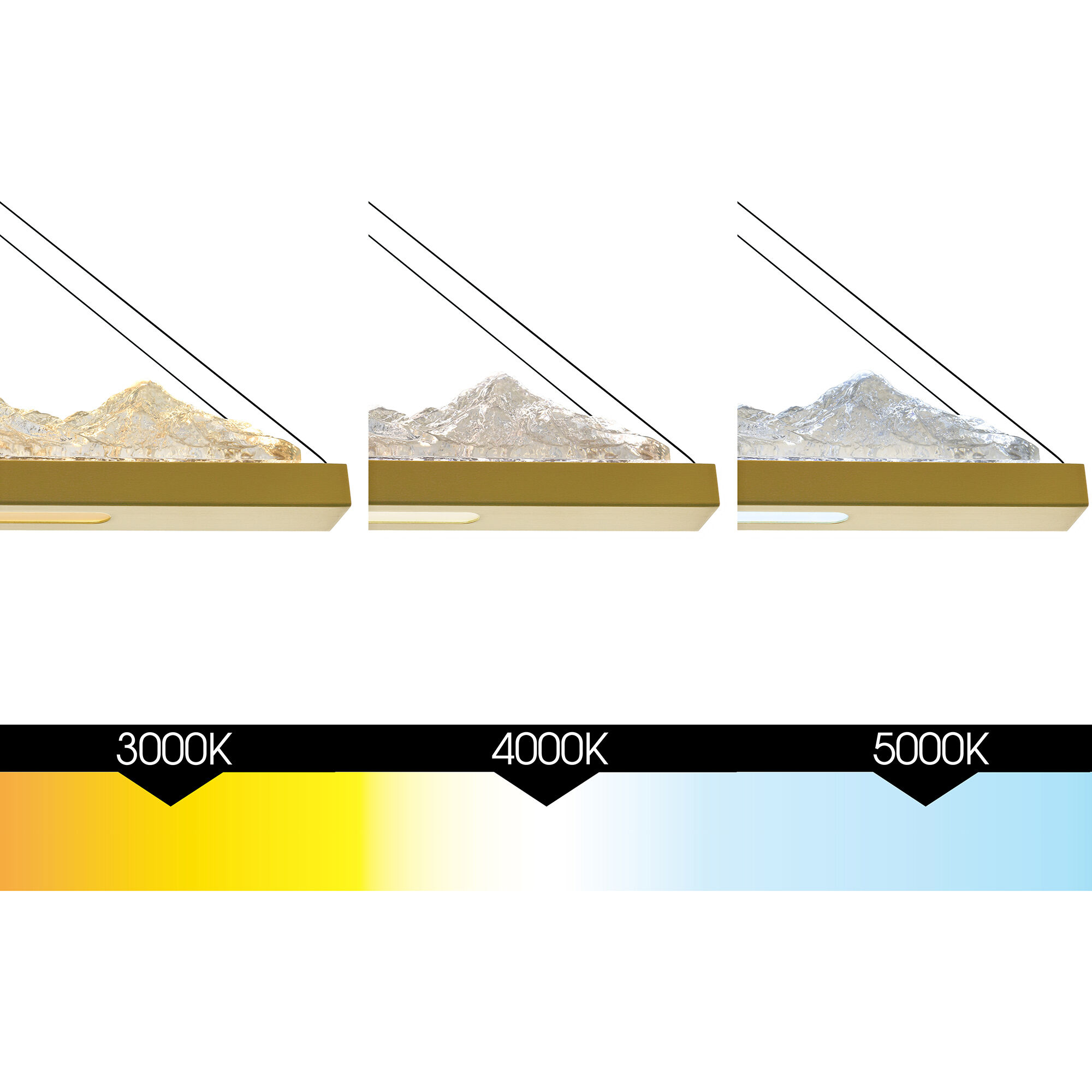 Himalayas LED 48 inch Brass Island/Pool Table Light Ceiling Light