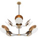 Thomas O'Brien Osiris 8 Light 54 inch Bronze and Hand-Rubbed Antique Brass Reflector Chandelier Ceiling Light, Large