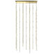 Constellation LED 36 inch Satin Brass Chandelier Ceiling Light in 3000K, Clear, Standard Suspension