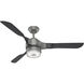 Apache 54 inch Matte Silver with Black Ash Blades Ceiling Fan