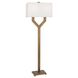 Valerie 63 inch 100.00 watt Vintage Brass Floor Lamp Portable Light in Fondine