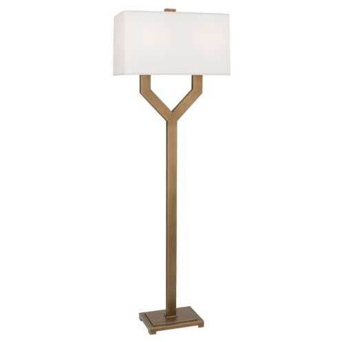 Valerie 63 inch 100.00 watt Vintage Brass Floor Lamp Portable Light in Fondine