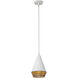 Alora Mood Daphne Pendant Ceiling Light in White and Brown Cotton Rope