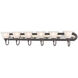 Belmont 6 Light 48 inch Bronze & Chrome Bath Vanity Wall Light