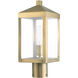 Nyack 1 Light 15.25 inch Antique Brass Outdoor Post Top Lantern