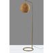 Maeve 60 inch 100.00 watt Antique Brass Floor Lamp Portable Light
