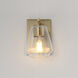 Geode Wall Sconce Wall Light in Natural Aged Brass