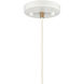 Boudreaux 1 Light 6 inch Matte White with Satin Brass Mini Pendant Ceiling Light