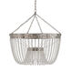 Highbrow 8 Light 24 inch Contemporary Silver Leaf/Distressed Silver Leaf Chandelier Ceiling Light