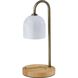 Alcott 13 inch 50 watt Antique Brass Candlewarmer Lamp Portable Light, Simplee Adesso