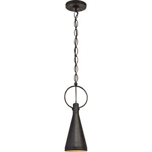 Suzanne Kasler Limoges 1 Light 6.75 inch Natural Rusted Iron Pendant Ceiling Light in Aged Iron, Small