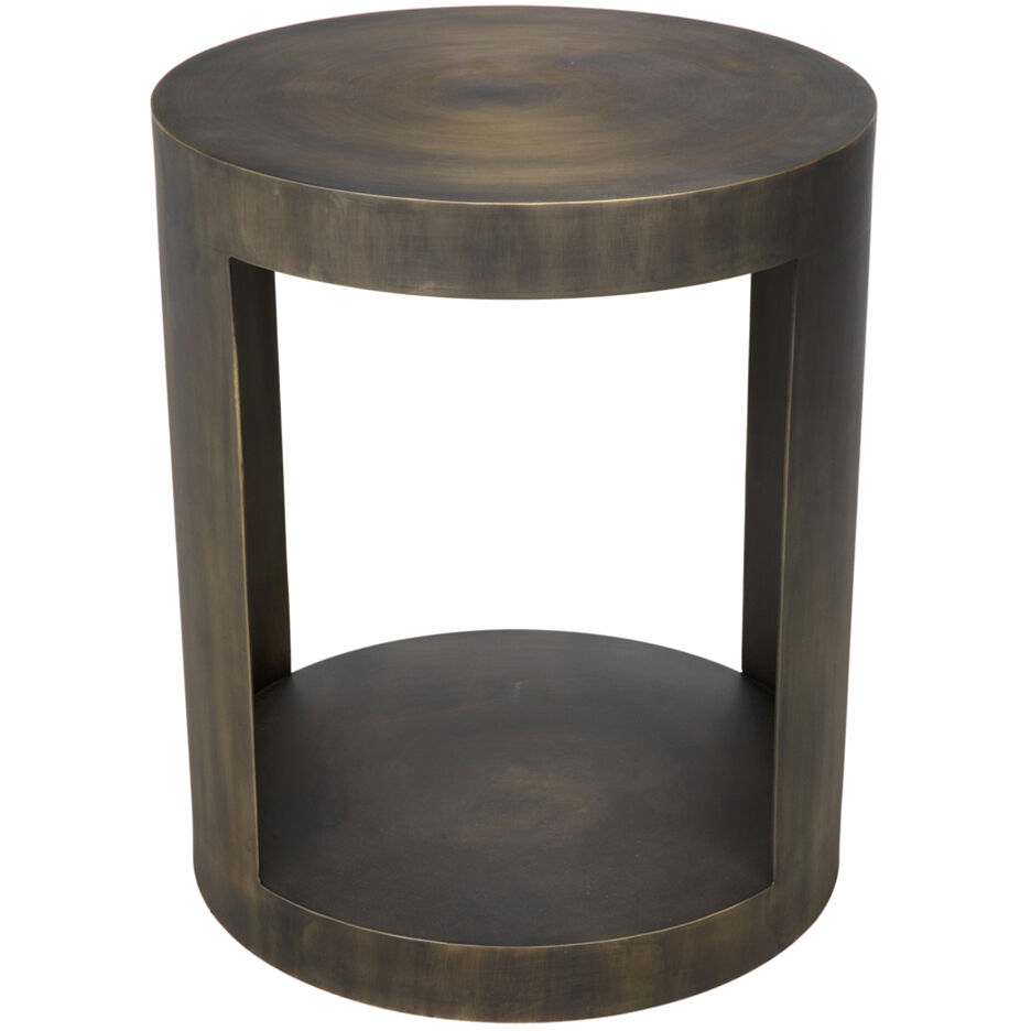 Chrysler 24 X 20 inch Aged Brass Side Table