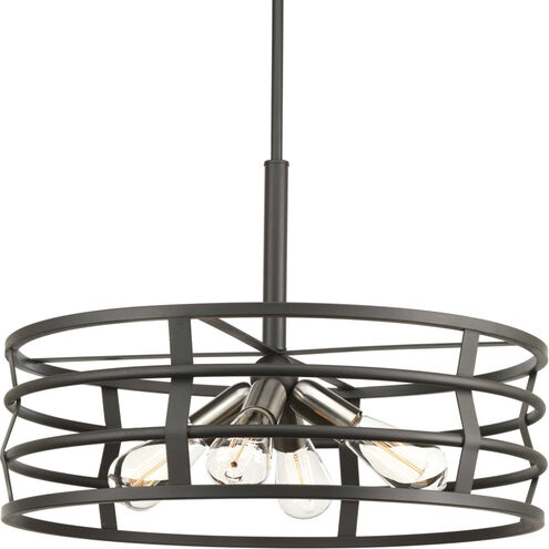 Remix 4 Light Graphite Pendant Ceiling Light, Design Series