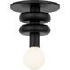 Drew & Jonathan Malcolm 1 Light 4.72 inch Midnight Black Flush Mount Ceiling Light