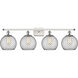 Ballston Farmhouse Chicken Wire LED 36 inch White and Polished Chrome Bath Vanity Light Wall Light, Ballston