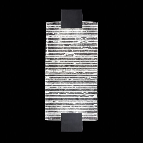 Terra Wall Sconce Wall Light in Black, Rake Cast Glass