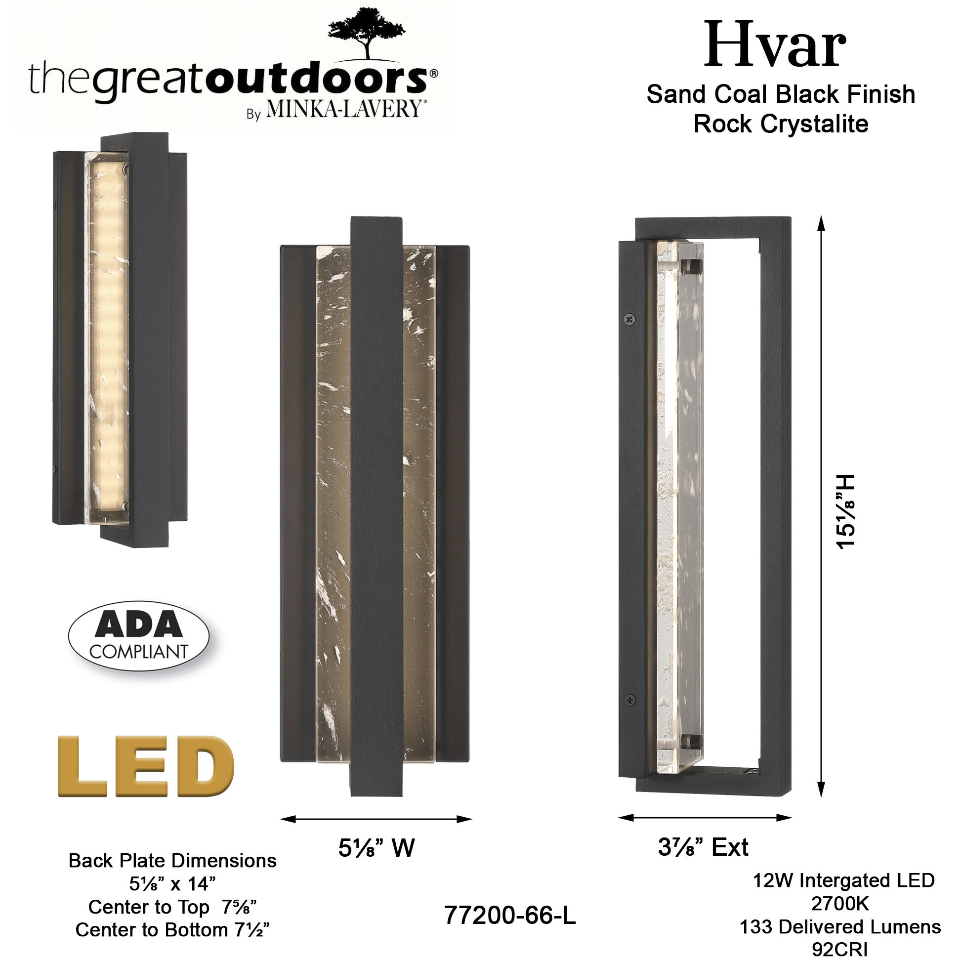 Hvar Outdoor Wall Sconce in Sand Coal, Great Outdoors