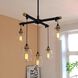 Kassidy LED 26.5 inch Black and Natural Brass Chandelier Ceiling Light