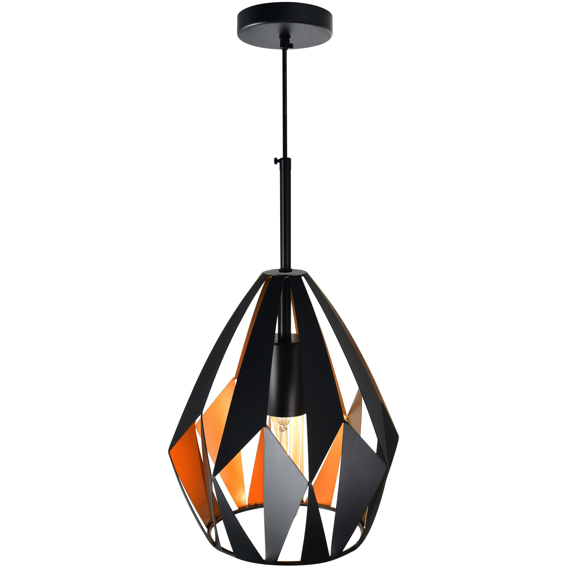 Oxide 1 Light 16 inch Black and Copper Down Pendant Ceiling Light