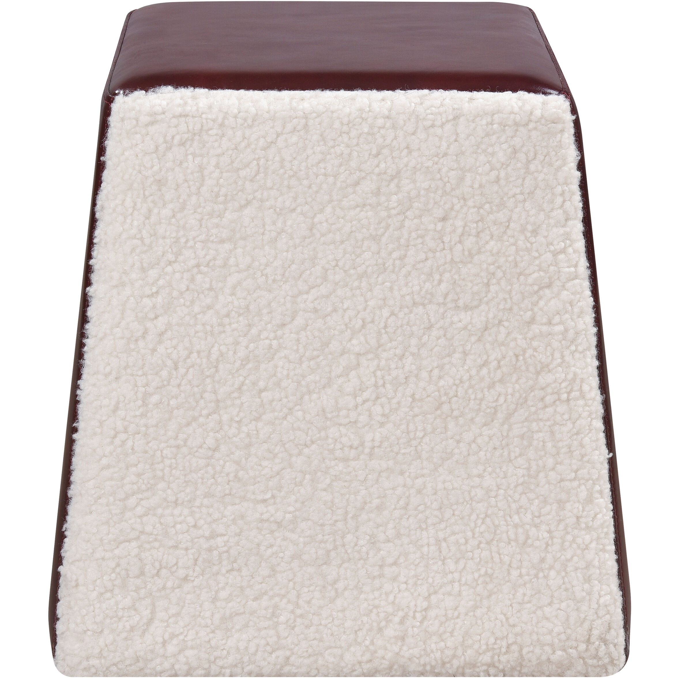 Polina 18 inch Brown with White Accent Stool