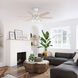 Fonthill 52 inch Fresh White with Light Oak/Fresh White Blades Ceiling Fan