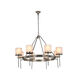 Bradford 8 Light 45 inch Vintage Nickel Pendant Ceiling Light, Urban Classic