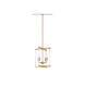 Regent 4 Light 12 inch Polished Brass with Acrylic Pendant Ceiling Light