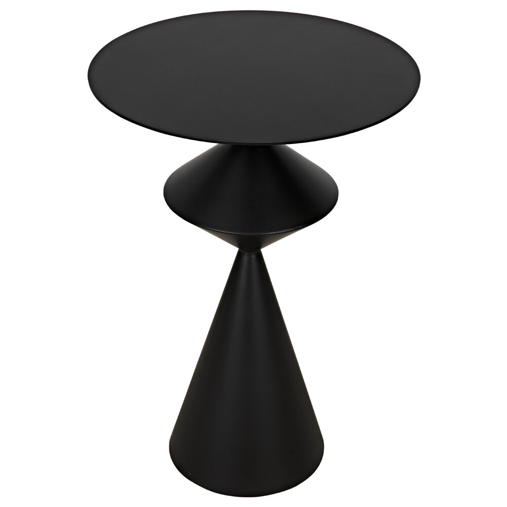 Zasa 26 X 18 inch Matte Black Side Table