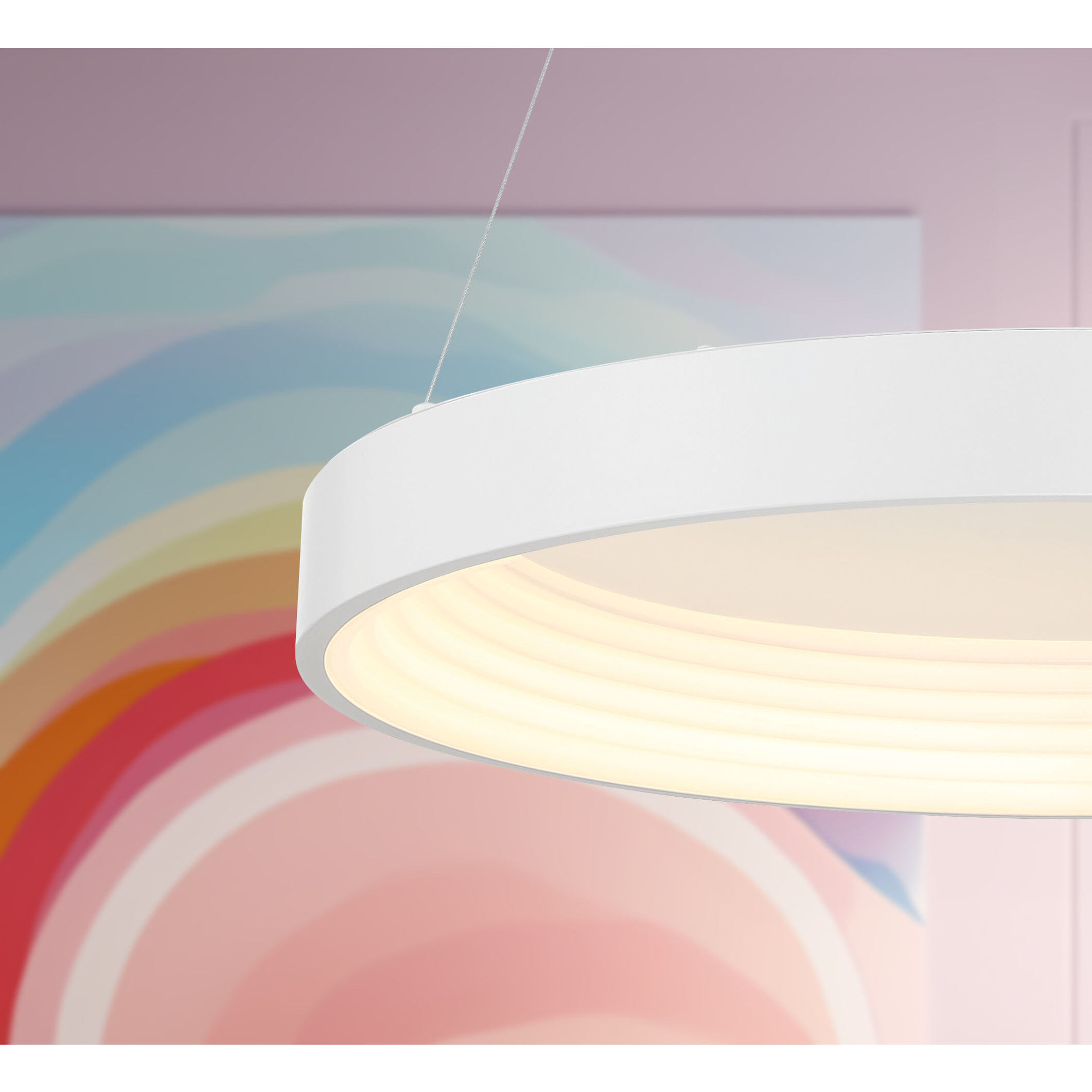 Conc LED 24 inch Matte White Pendant Ceiling Light