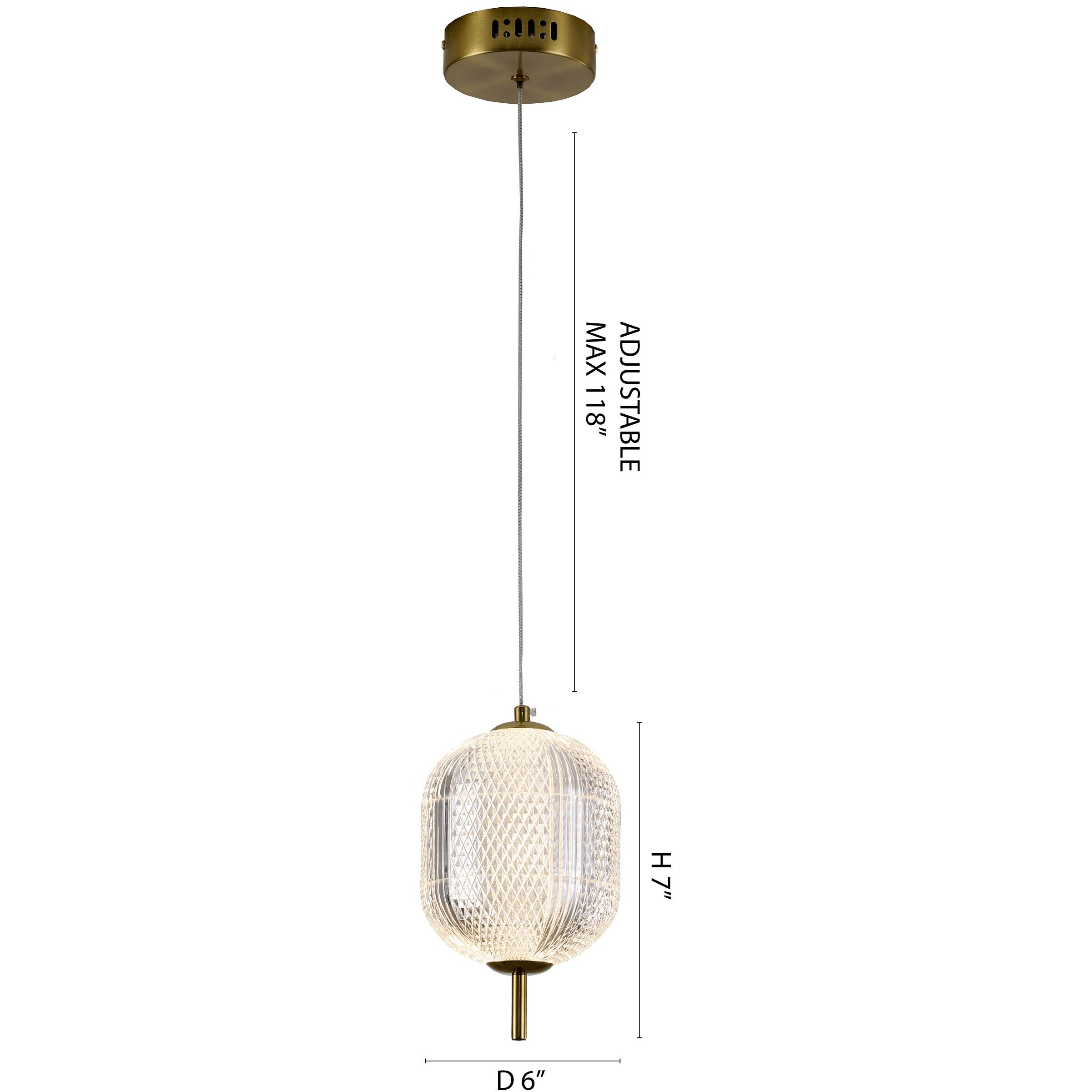 Canada Pendant Ceiling Light in Brass
