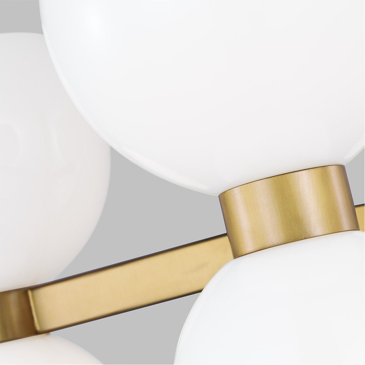 kate spade new york Londyn 6 Light 20 inch Burnished Brass with Milk White Glass Semi-Flush Mount Ceiling Light