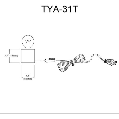 Tonya 3.5 inch 60.00 watt Matte Black Decorative Table Lamp Portable Light
