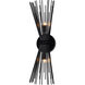 Savannah 2 Light 8 inch Black Wall Light