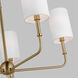 Foxdale 5 Light 26 inch Satin Brass Chandelier Ceiling Light