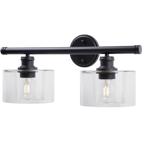 Zane 2 Light 21 inch Black Vanity Light Wall Light