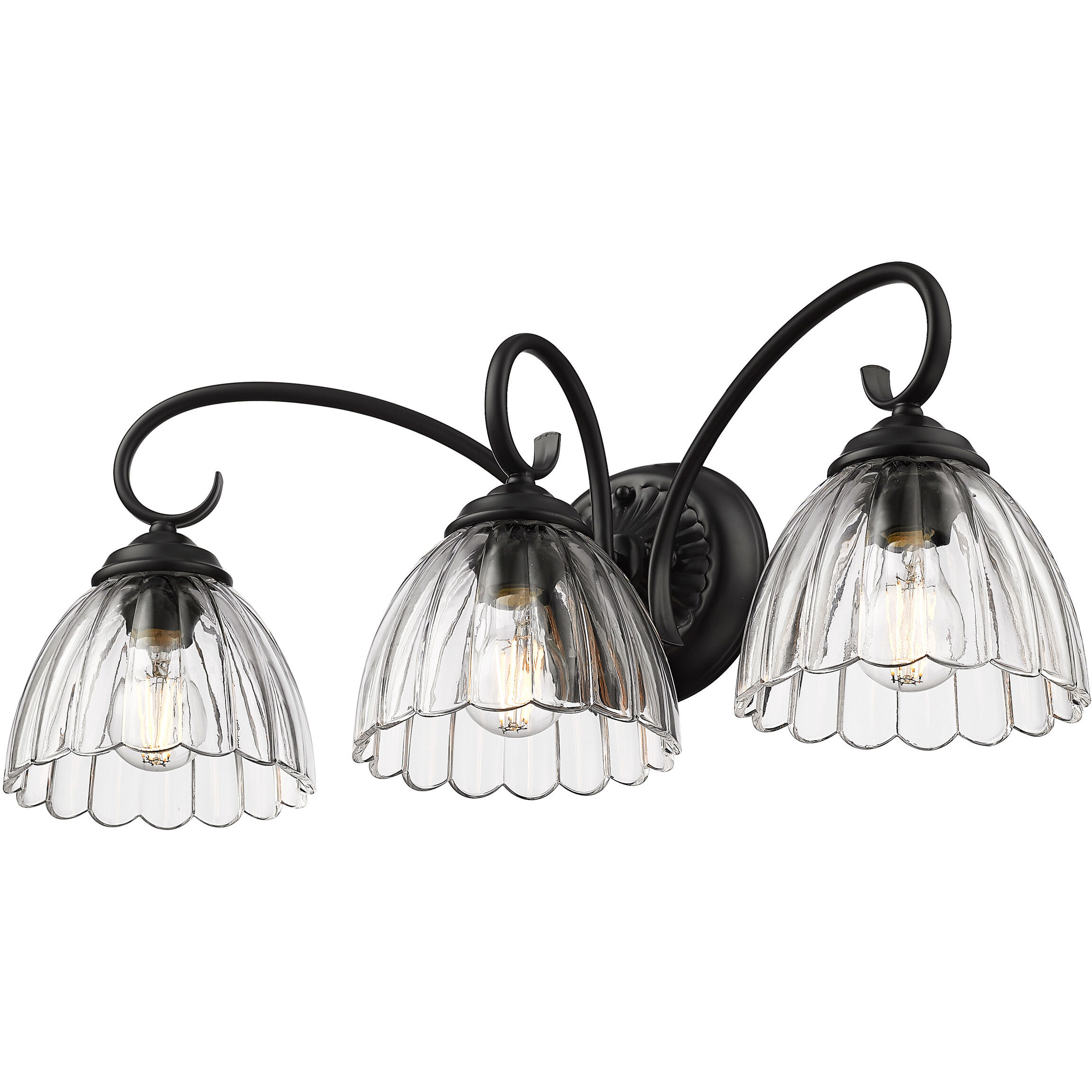 Audra Vanity Wall Light in Matte Black