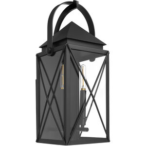 Mystic 2 Light 19.5 inch Matte Black Outdoor Wall Lantern